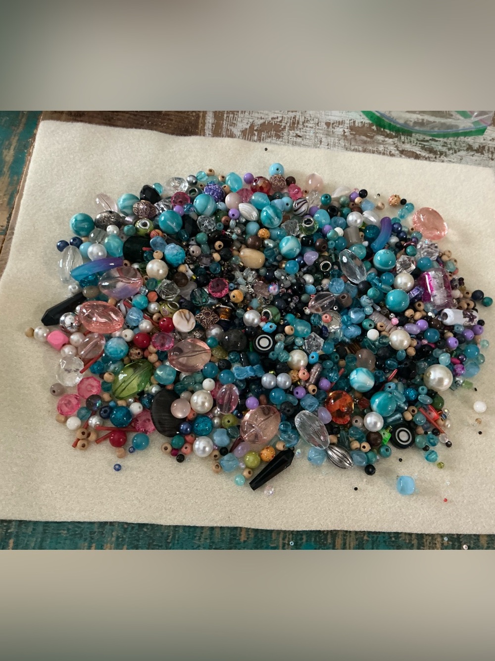 Assorted Womenโs Mix Blue and Multi-Color Beads - Craft Jewelry Supplies